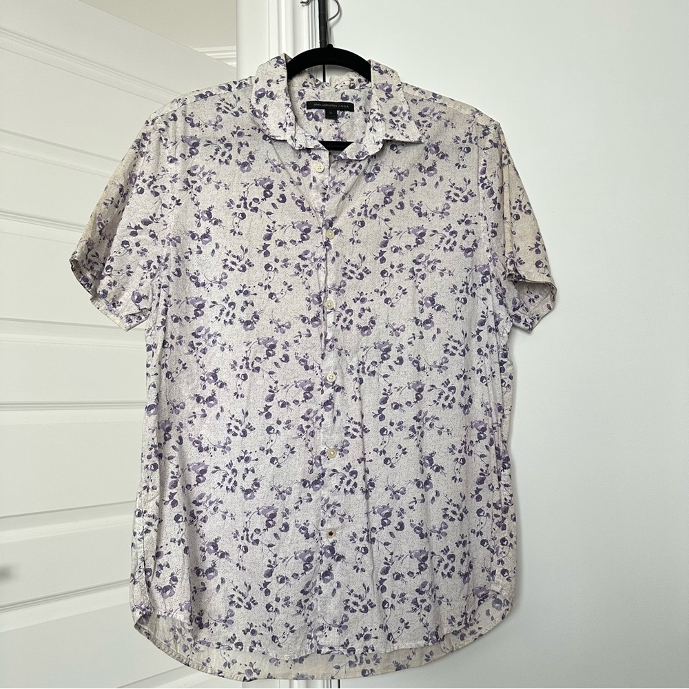 John Varvatos Purple Floral Men's Shirt